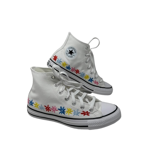 Converse Chuck Taylor High Top Sneakers Skate White Canvas Women's Kids A06311F - Picture 4 of 10